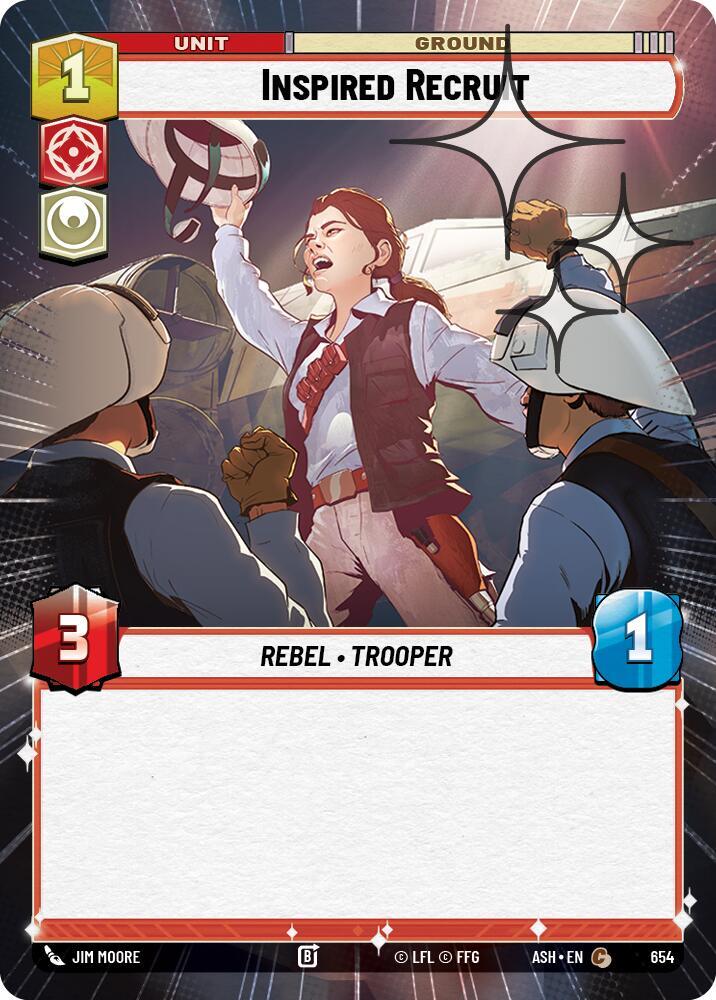 Inspired Recruit (Hyperspace Foil) (654) [Ashes of the Empire]