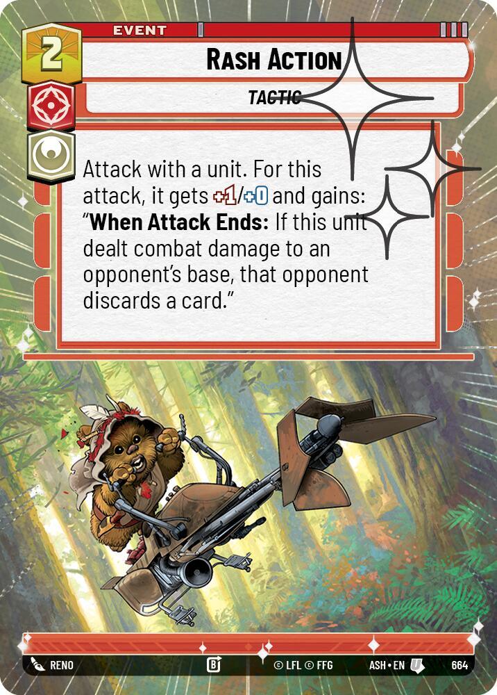 Rash Action (Hyperspace Foil) (664) [Ashes of the Empire]