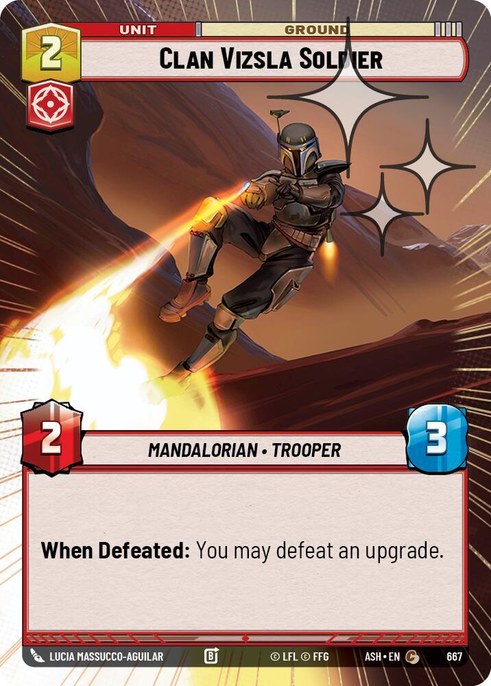 Clan Vizsla Soldier (Hyperspace Foil) (667) [Ashes of the Empire]
