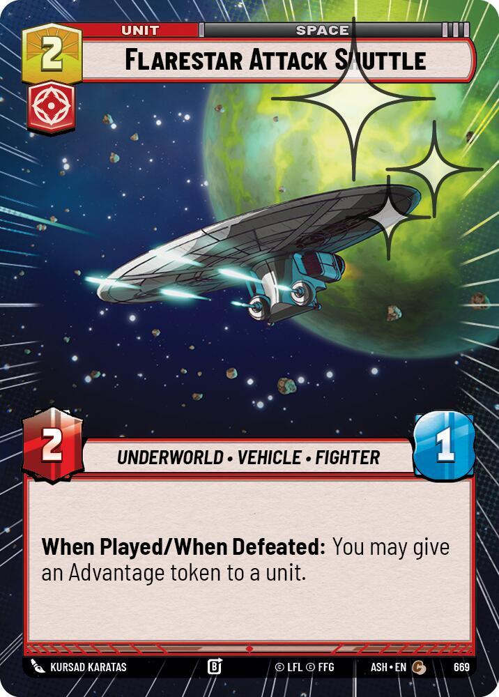 Flarestar Attack Shuttle (Hyperspace Foil) (669) [Ashes of the Empire]