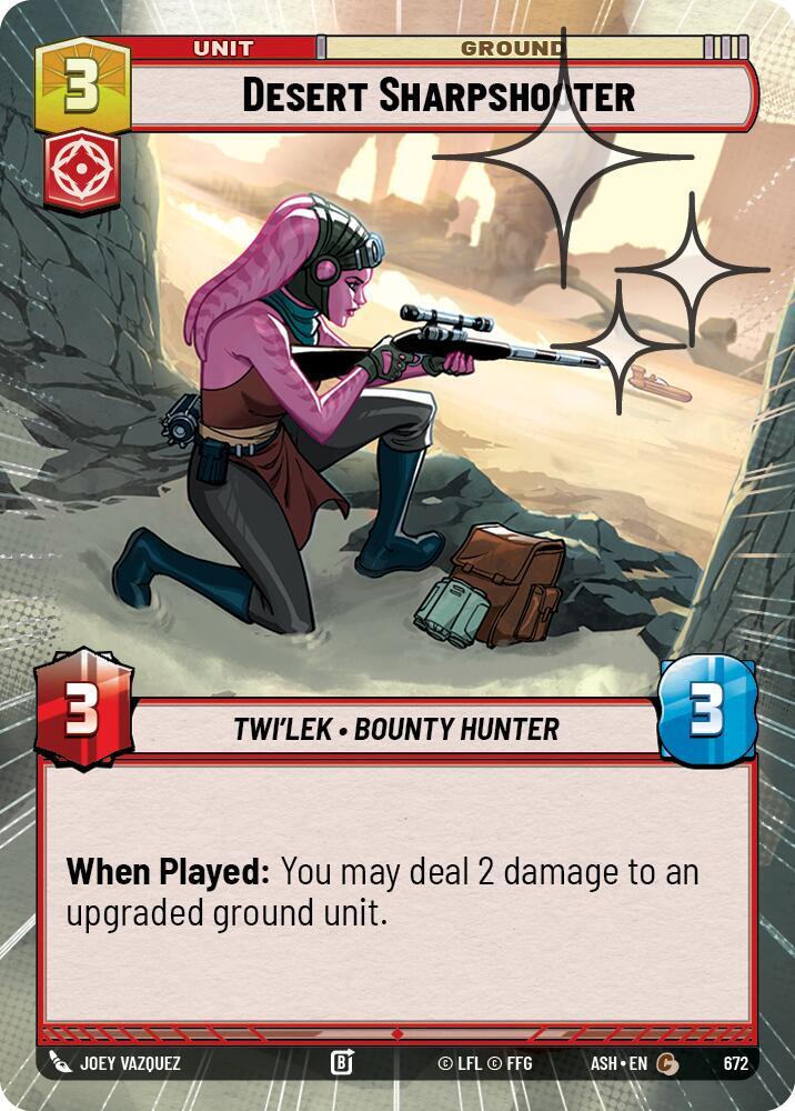 Desert Sharpshooter (Hyperspace Foil) (672) [Ashes of the Empire]