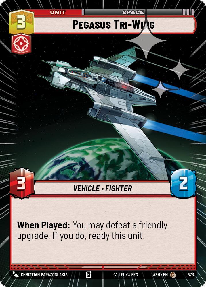 Pegasus Tri-Wing (Hyperspace Foil) (673) [Ashes of the Empire]