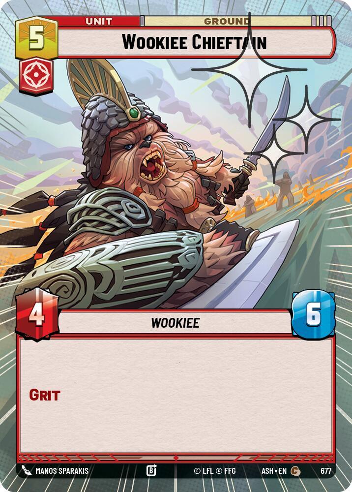 Wookiee Chieftain (Hyperspace Foil) (677) [Ashes of the Empire]
