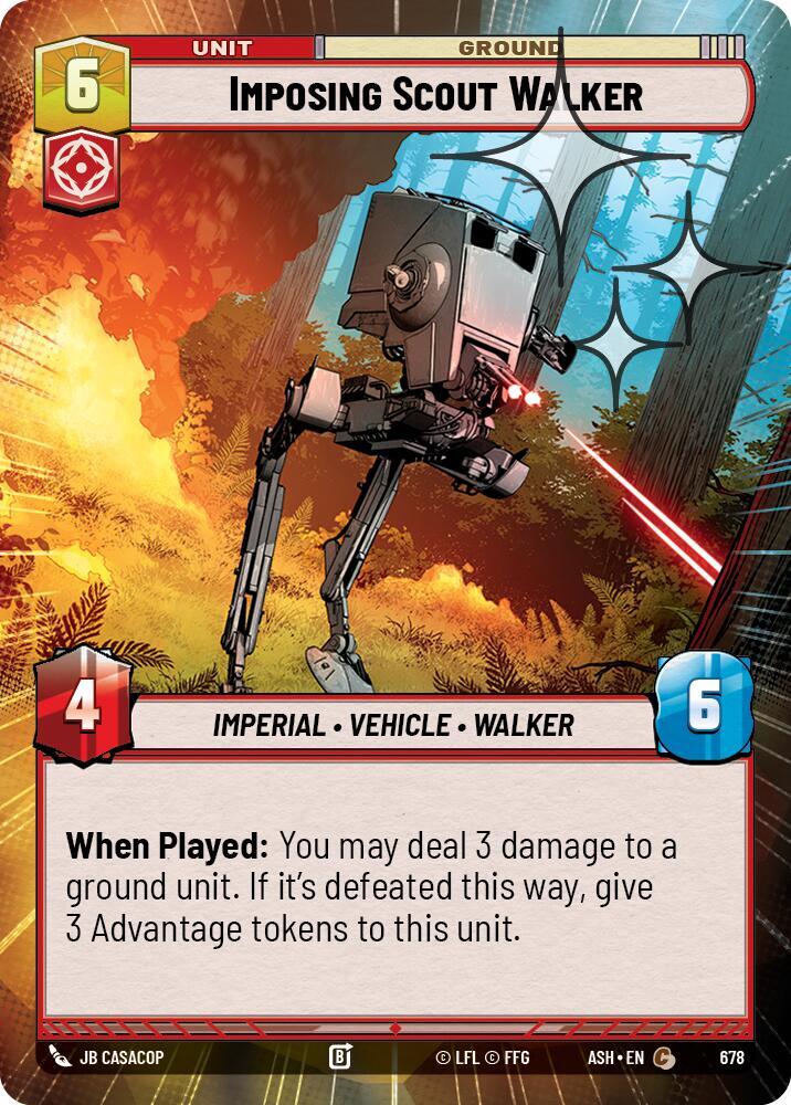 Imposing Scout Walker (Hyperspace Foil) (678) [Ashes of the Empire]