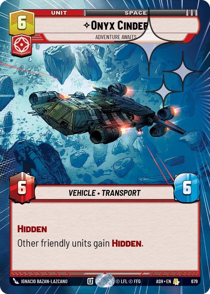 Onyx Cinder - Adventure Awaits (Hyperspace Foil) (679) [Ashes of the Empire]