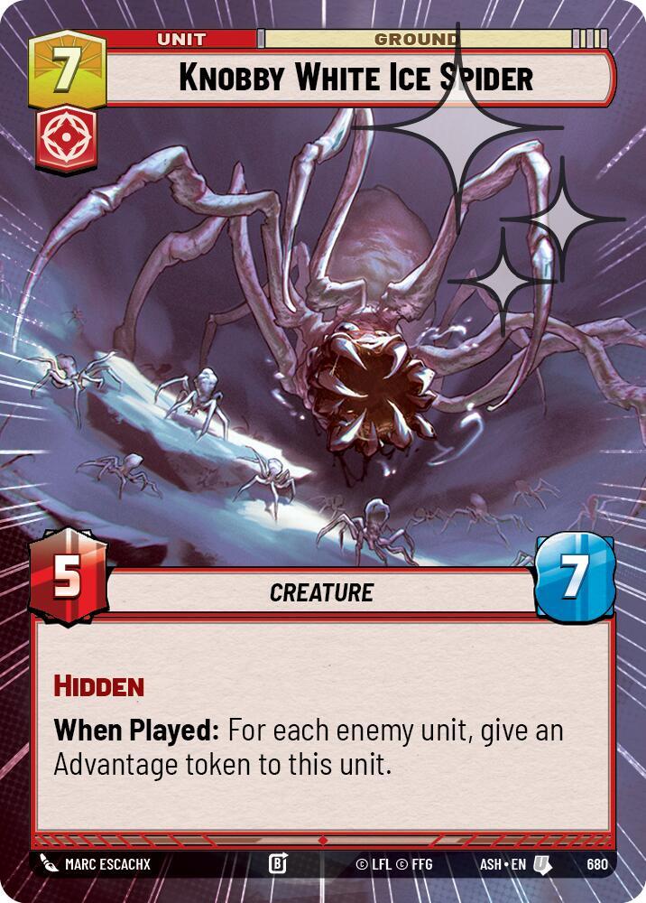 Knobby White Ice Spider (Hyperspace Foil) (680) [Ashes of the Empire]