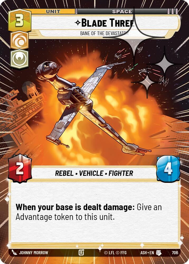 Blade Three - Bane of the Devastator (Hyperspace Foil) (706) [Ashes of the Empire]
