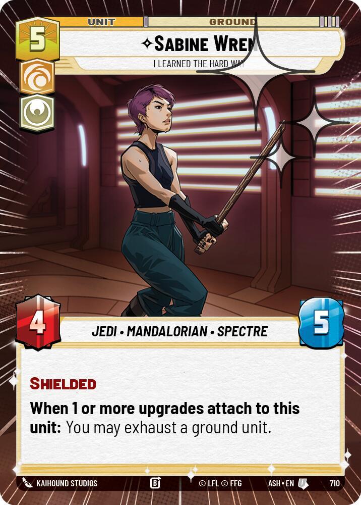 Sabine Wren - I Learned the Hard Way (Hyperspace Foil) (710) [Ashes of the Empire]
