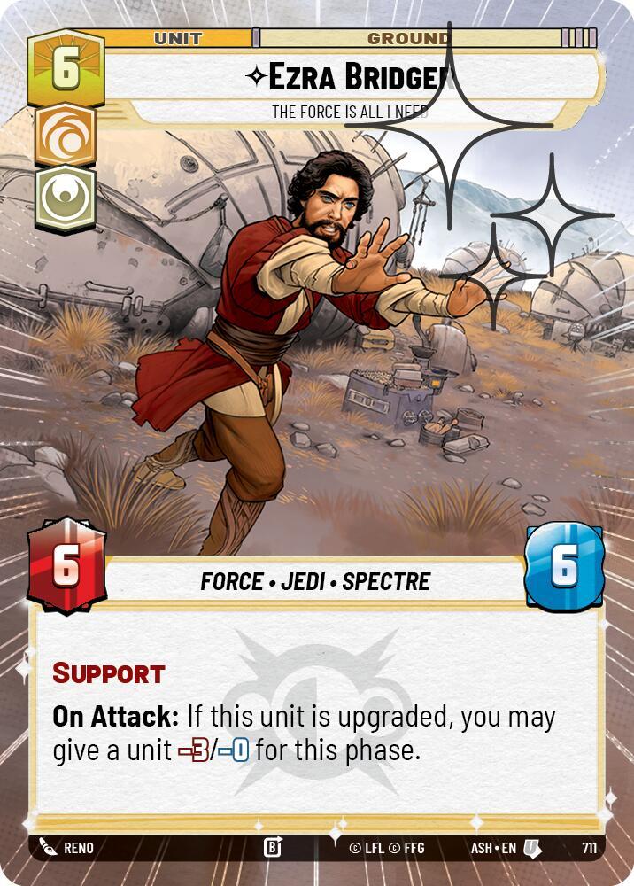Ezra Bridger - The Force is All I Need (Hyperspace Foil) (711) [Ashes of the Empire]