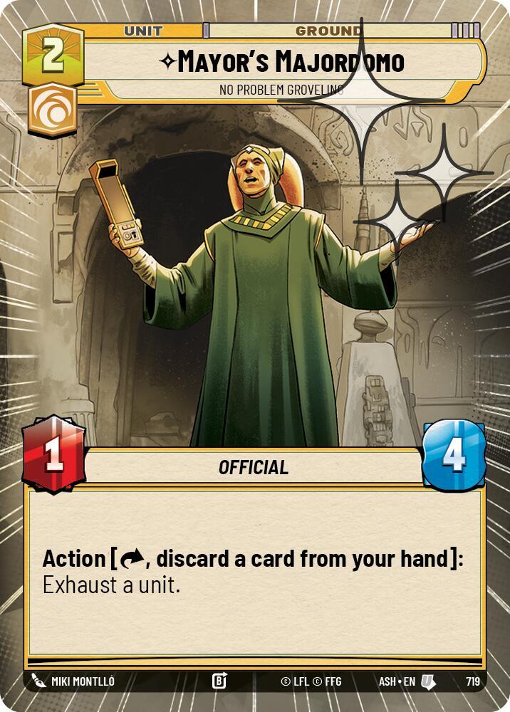 Mayor's Majordomo - No Problem Groveling (Hyperspace Foil) (719) [Ashes of the Empire]