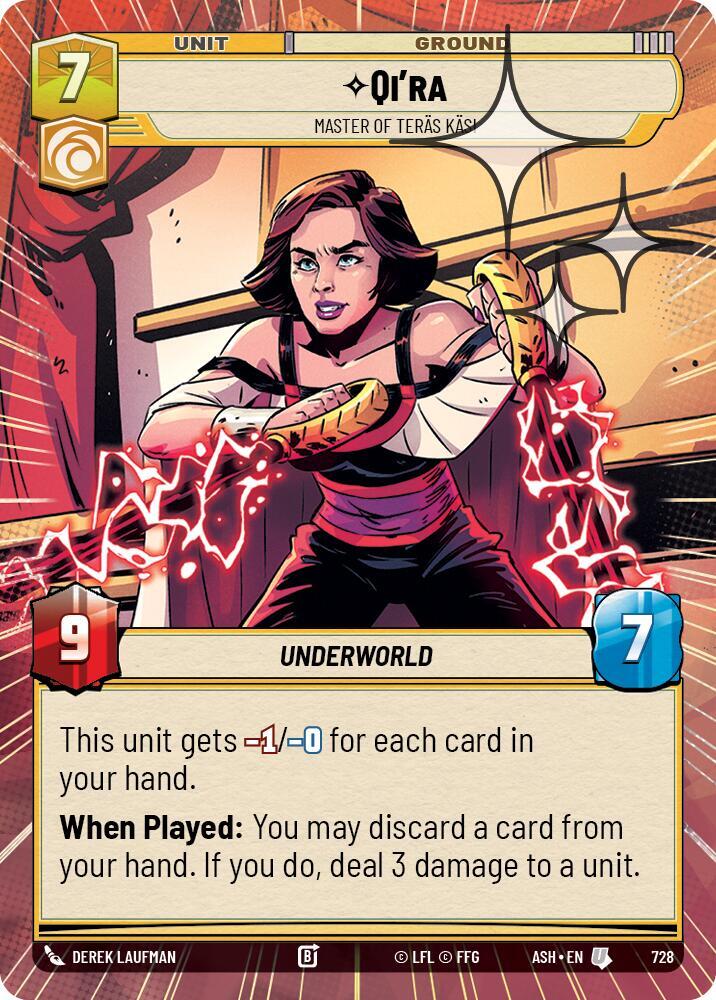Qi'ra - Master of Teras Kasi (Hyperspace Foil) (728) [Ashes of the Empire]