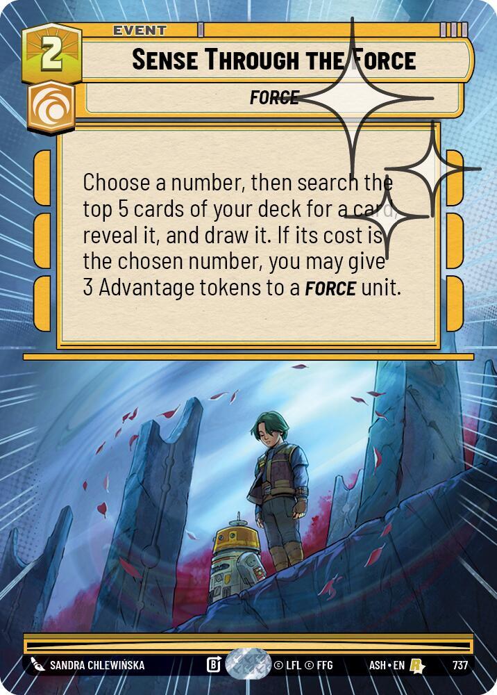 Sense Through the Force (Hyperspace Foil) (737) [Ashes of the Empire]