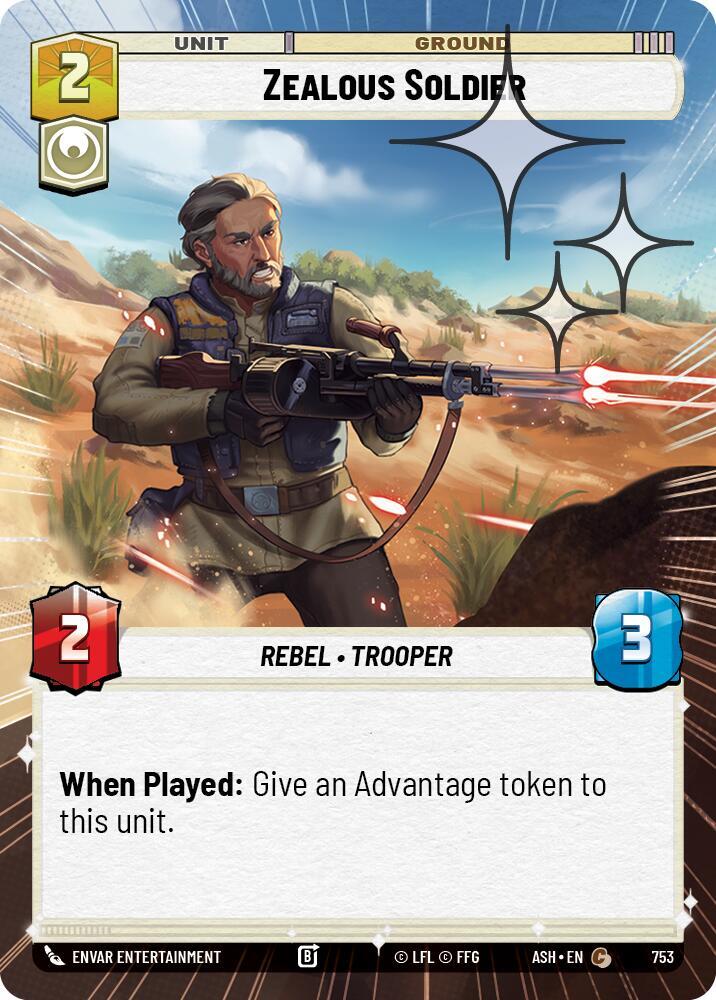 Zealous Soldier (Hyperspace Foil) (753) [Ashes of the Empire]