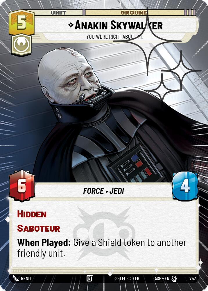 Anakin Skywalker - You Were Right About Me (Hyperspace Foil) (757) [Ashes of the Empire]