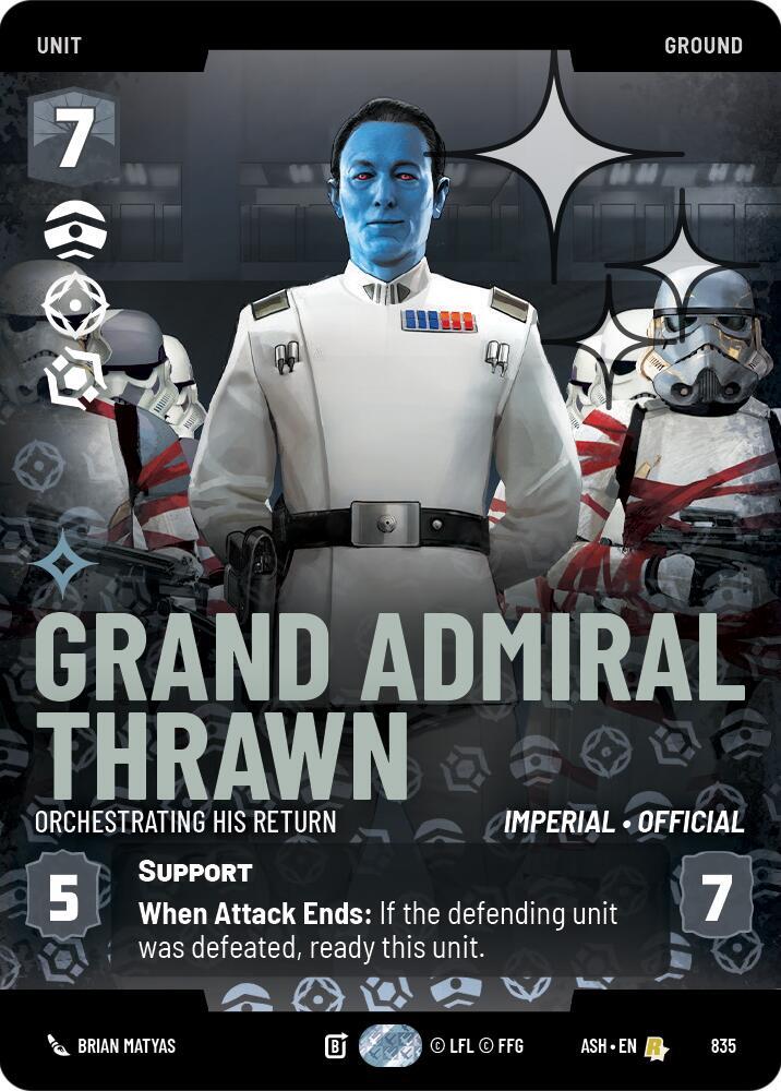 Grand Admiral Thrawn - Orchestrating His Return (Prestige Foil) (835) [Ashes of the Empire]