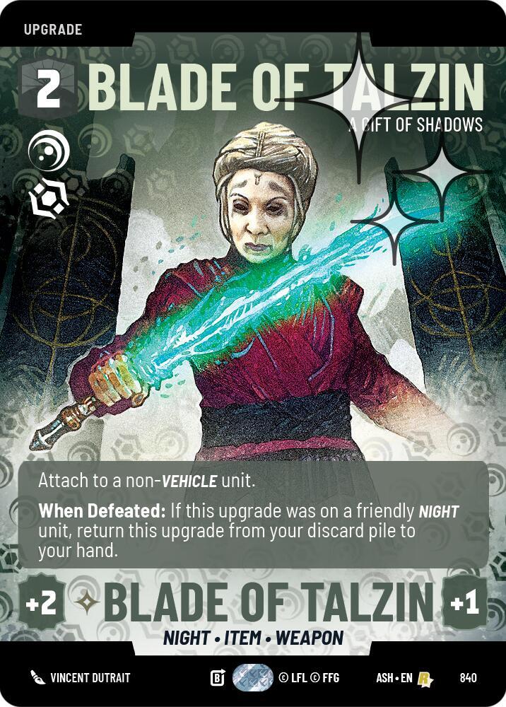Blade of Talzin - A Gift of Shadows (Prestige Foil) (840) [Ashes of the Empire]