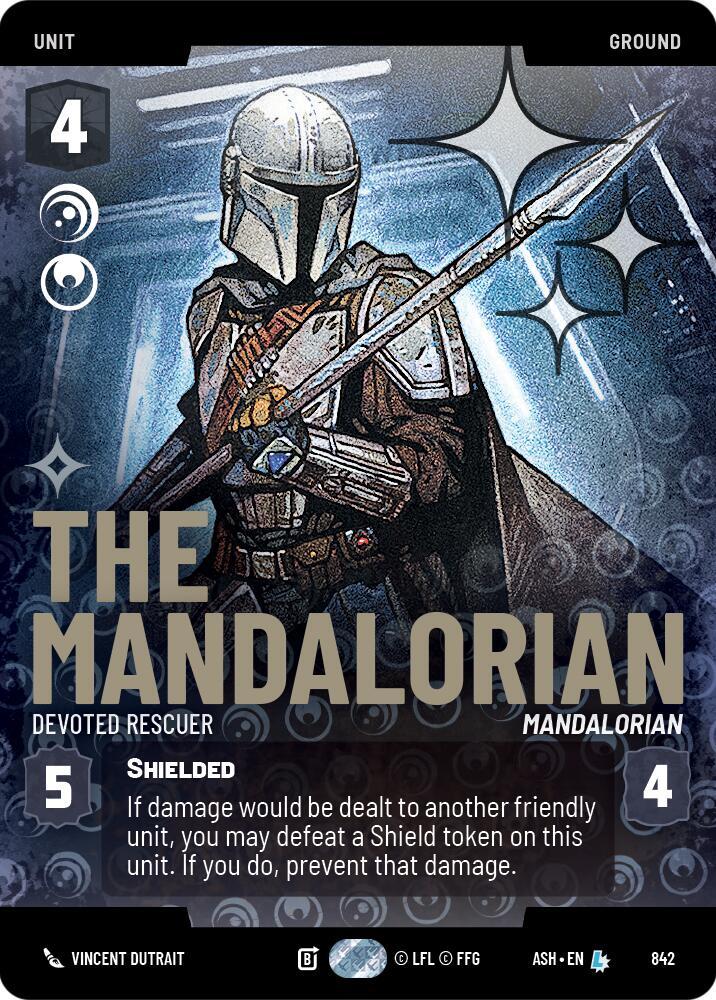 The Mandalorian - Devoted Rescuer (Prestige Foil) (842) [Ashes of the Empire]