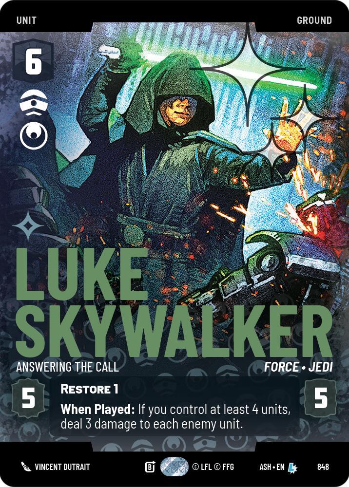 Luke Skywalker - Answering the Call (Prestige Foil) (848) [Ashes of the Empire]