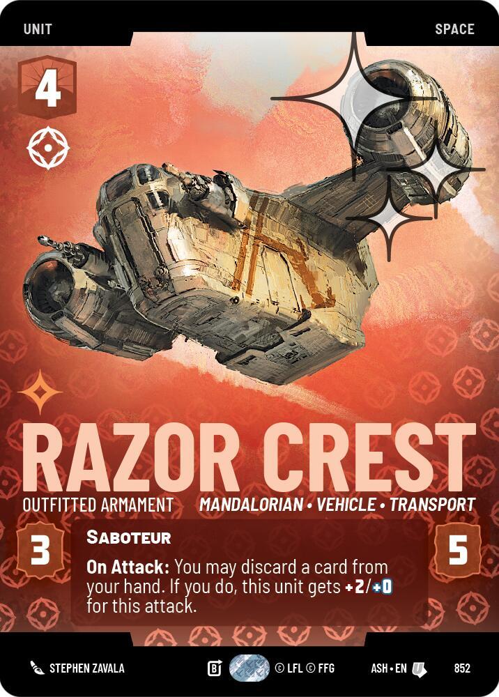 Razor Crest - Outfitted Armament (Prestige Foil) (852) [Ashes of the Empire]