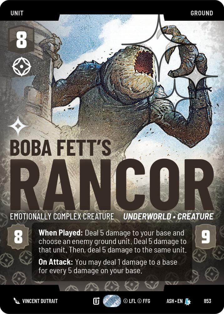 Boba Fett's Rancor - Emotionally Complex Creature (Prestige Foil) (853) [Ashes of the Empire]