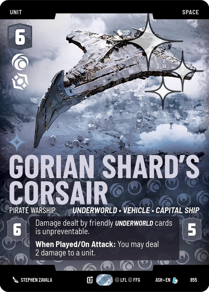 Gorian Shard's Corsair - Pirate Warship (Prestige Foil) (855) [Ashes of the Empire]
