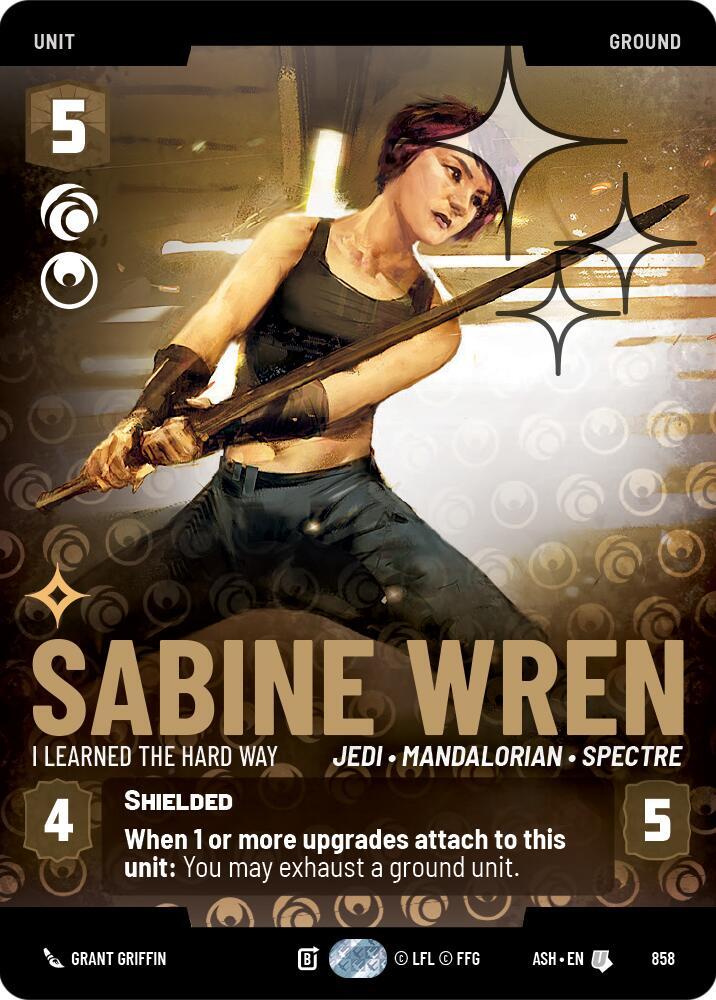 Sabine Wren - I Learned the Hard Way (Prestige Foil) (858) [Ashes of the Empire]