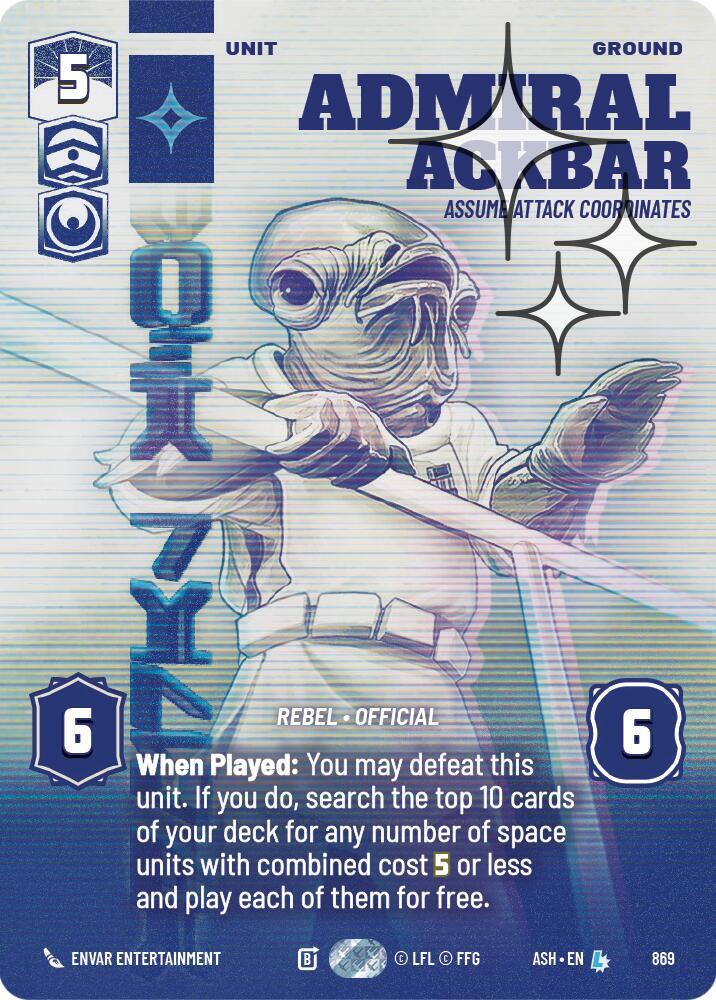 Admiral Ackbar - Assume Attack Coordinates (Prestige Foil) (869) [Ashes of the Empire]