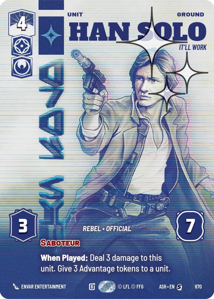 Han Solo - It'll Work (Prestige Foil) (870) [Ashes of the Empire]