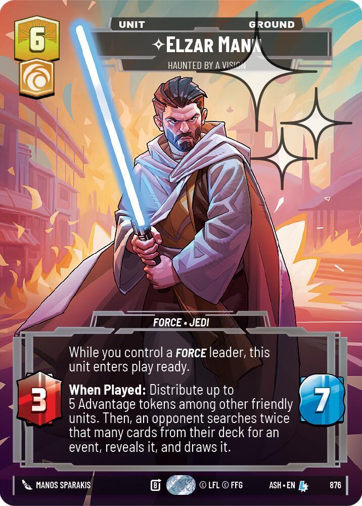Elzar Mann - Haunted by a Vision (Prestige Foil) (876) [Ashes of the Empire]