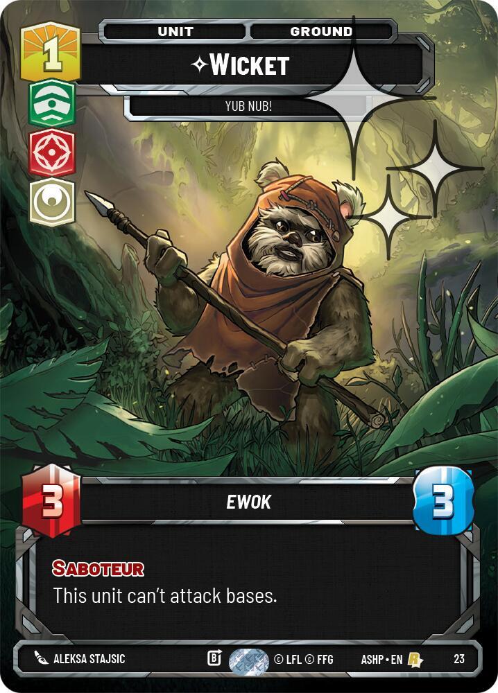 Wicket - Yub Nub! (Foil) (23) [Ashes of the Empire - Weekly Play Promos]