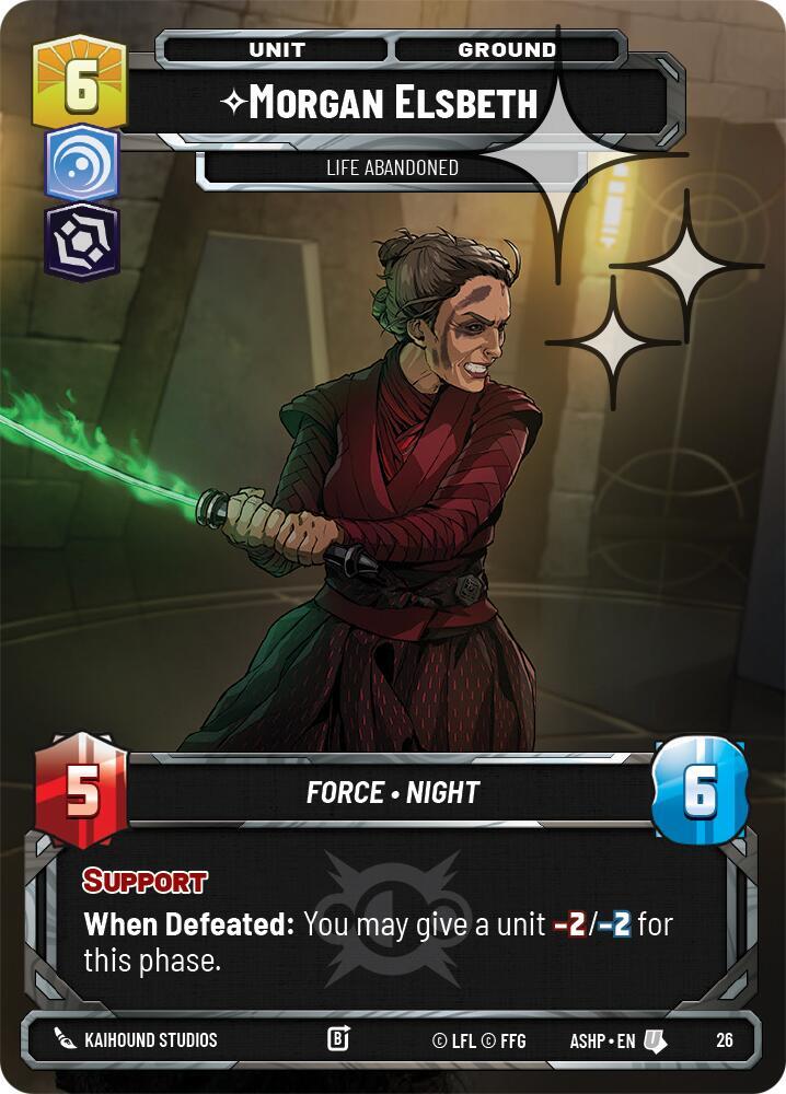 Morgan Elsbeth -Life Abandoned (Foil) (26) [Ashes of the Empire - Weekly Play Promos]