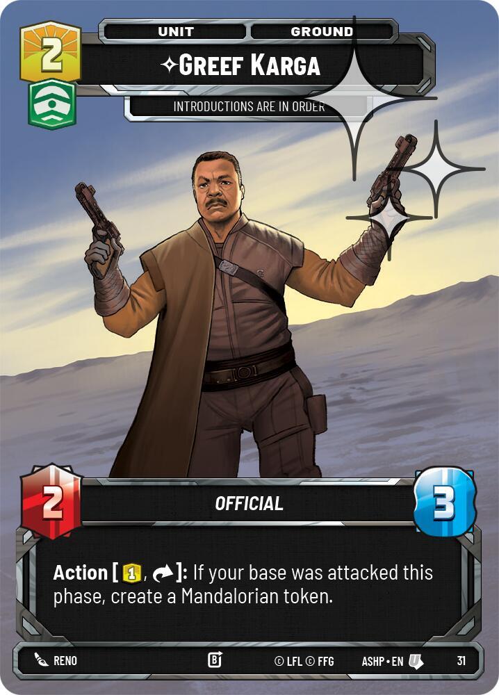 Greef Karga (Foil) (31) [Ashes of the Empire - Weekly Play Promos]