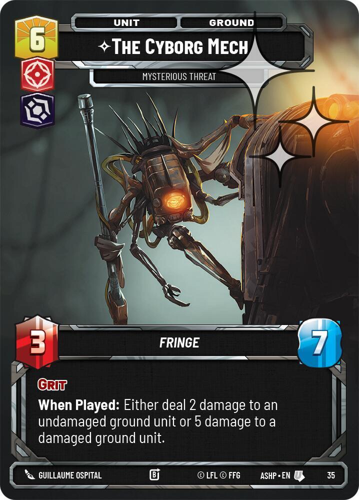 The Cyborg Mech - Mysterious Threat (Foil) (35) [Ashes of the Empire - Weekly Play Promos]