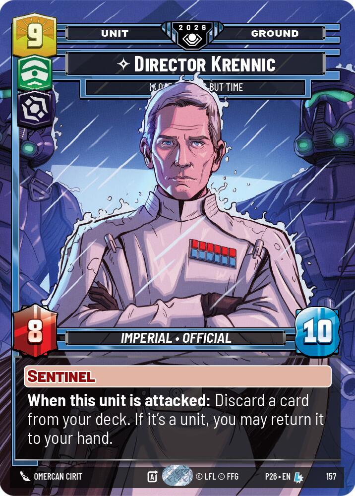 Director Krennic - I Lose Nothing But Time (Prize Wall) (Foil) (157) [Galactic Championship 2026]