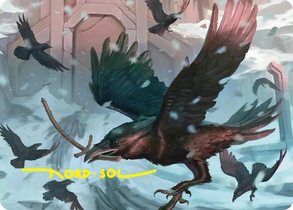 Ravenhill Flock Art Card (Gold-Stamped Signature) (11) [The Hobbit Art Series]
