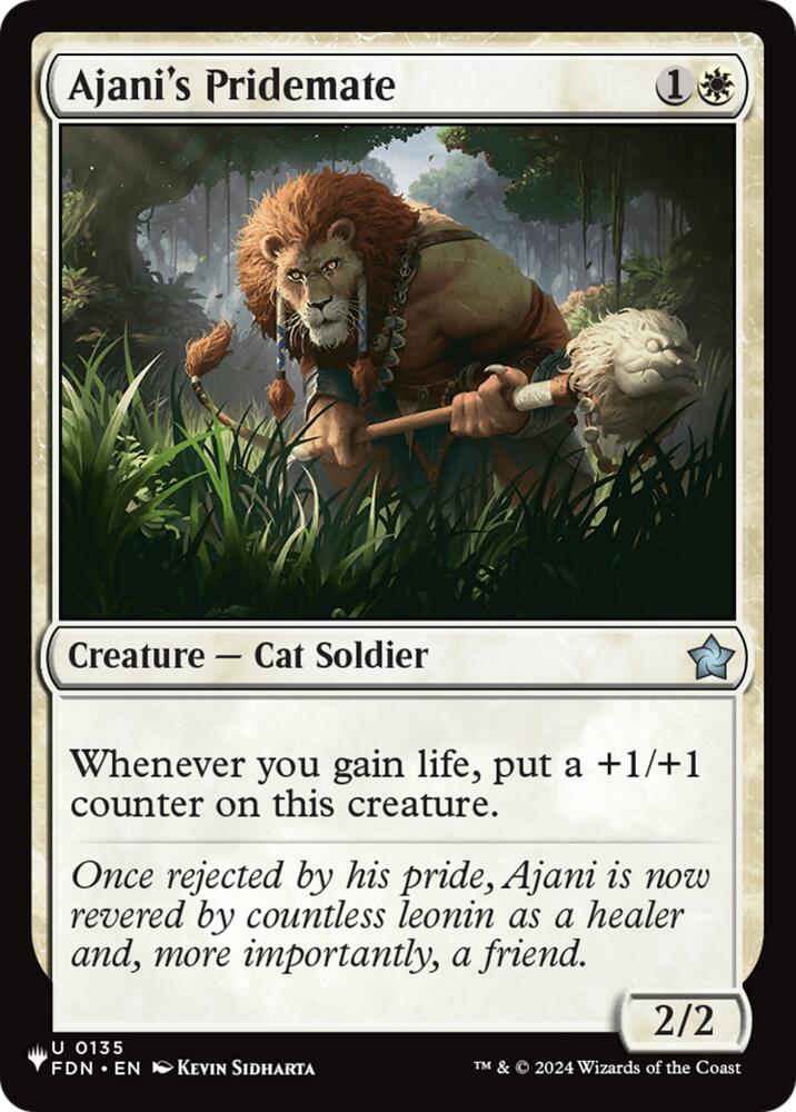 Ajani's Pridemate (FDN) (135) [The List]