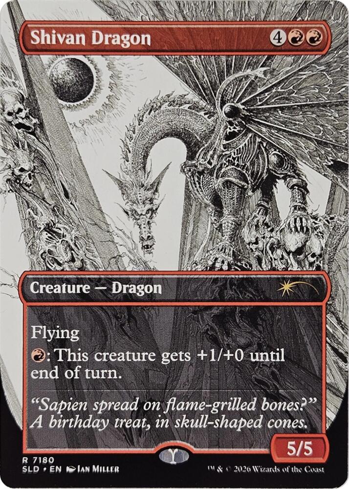 Shivan Dragon (7180) [Secret Lair Drop]
