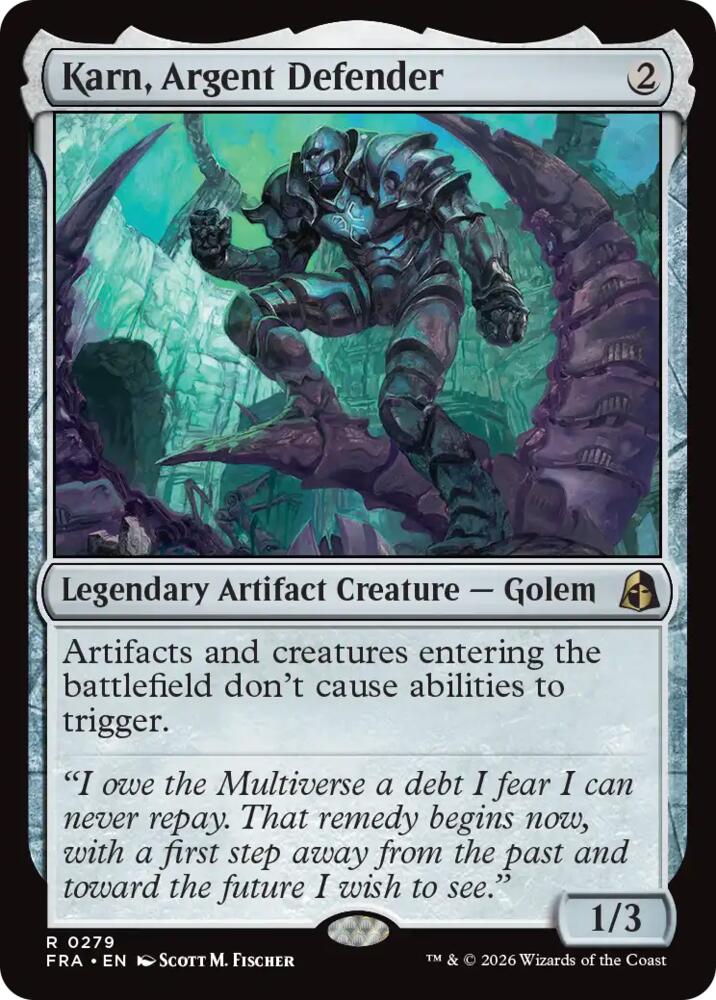 Karn, Argent Defender (279) [Reality Fracture]