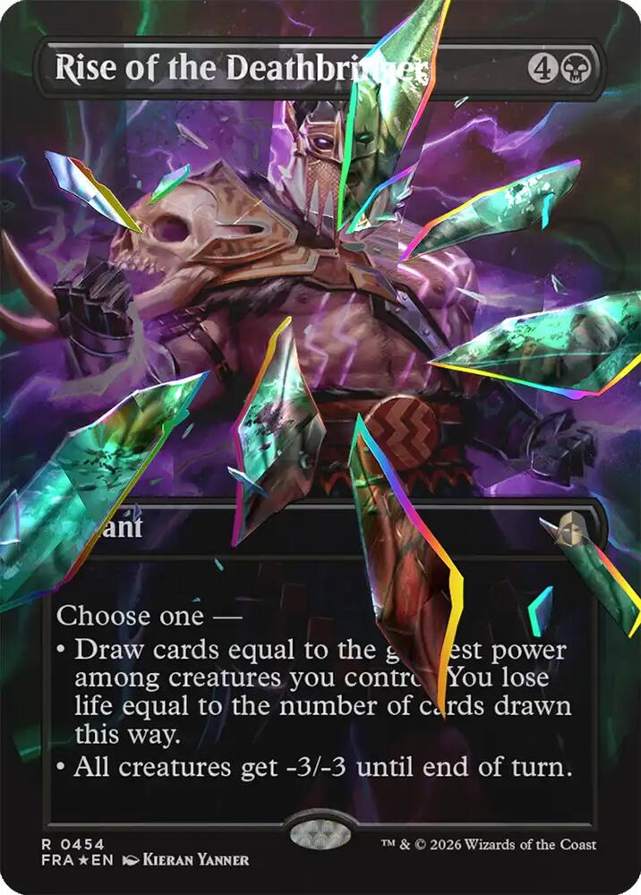 Rise of the Deathbringer (Borderless) (Facet Foil) (454) [Reality Fracture]