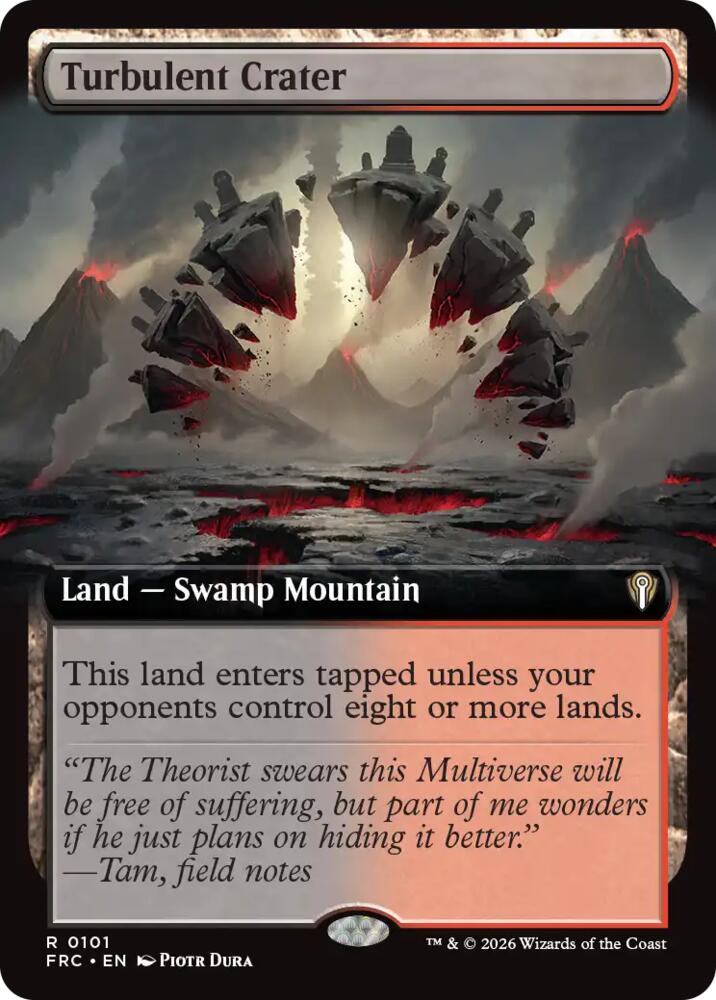 Turbulent Crater (Extended Art) (101) [Reality Fracture Commander]