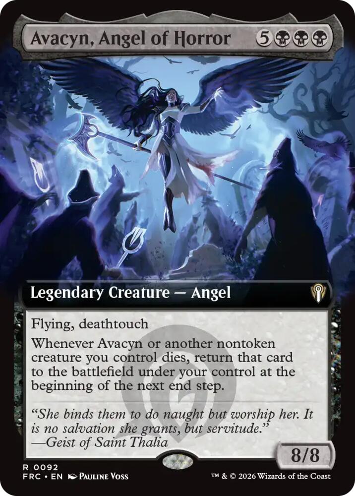 Avacyn, Angel of Horror (Extended Art) (92) [Reality Fracture Commander]