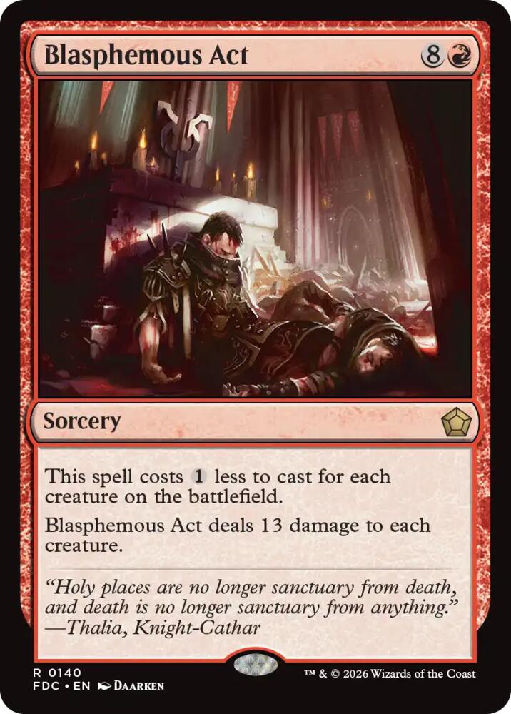 Blasphemous Act (140) [Foundations Commander]