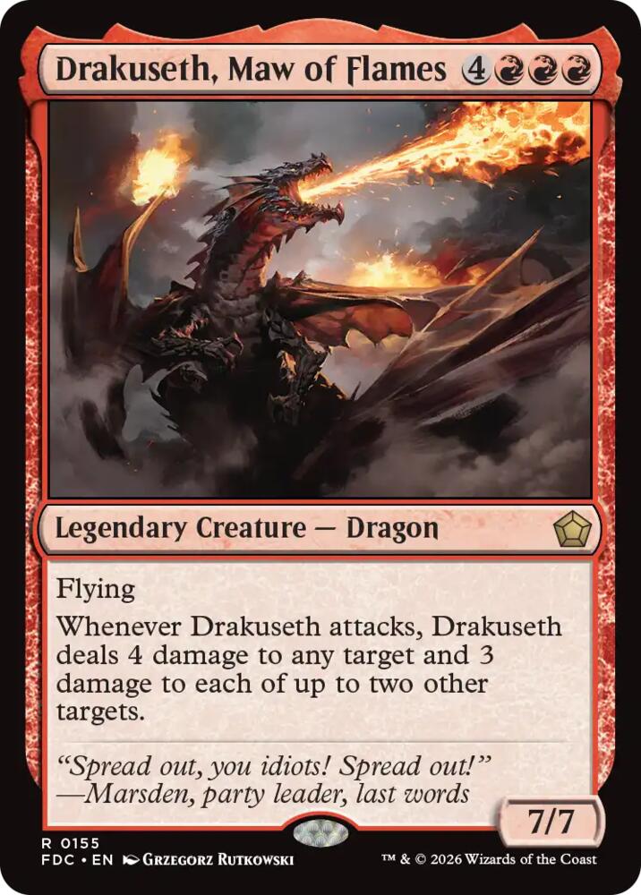Drakuseth, Maw of Flames (155) [Foundations Commander]