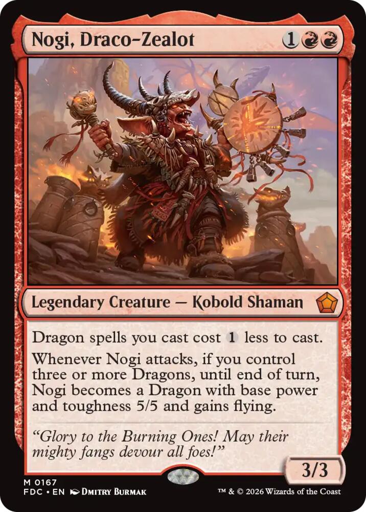Nogi, Draco-Zealot (167) [Foundations Commander]