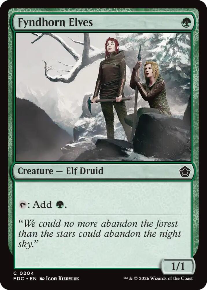 Fyndhorn Elves (204) [Foundations Commander]