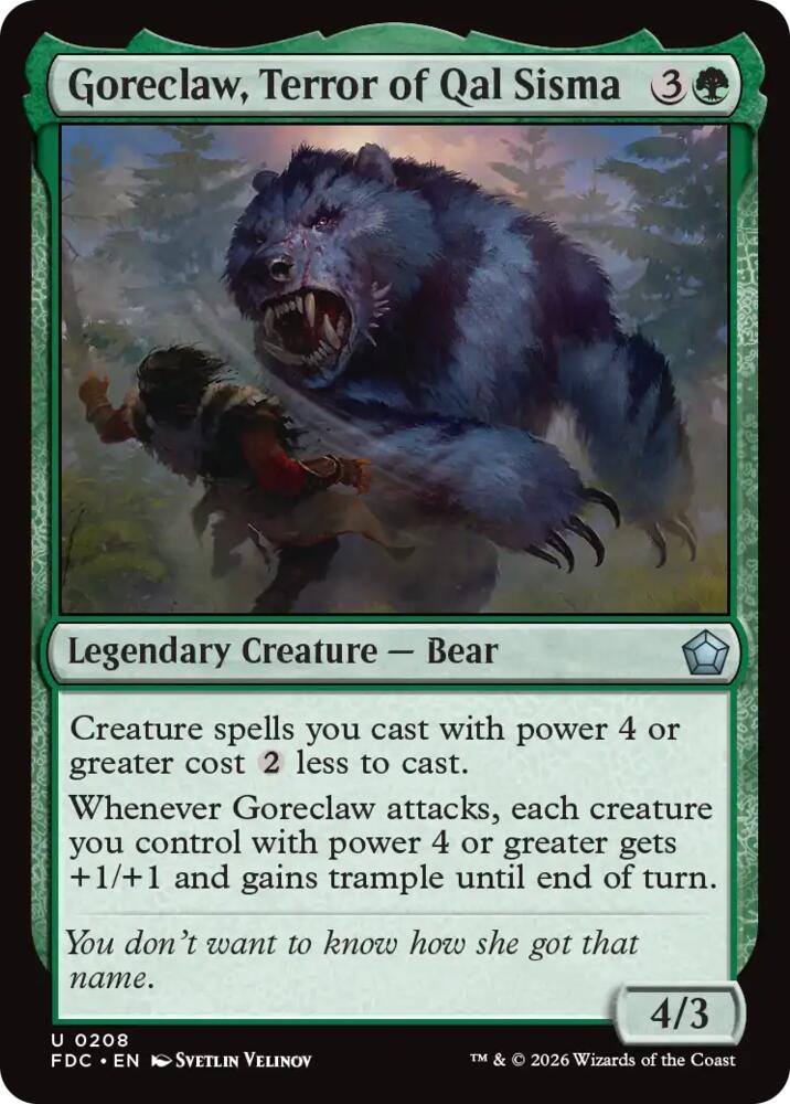 Goreclaw, Terror of Qal Sisma (208) [Foundations Commander]