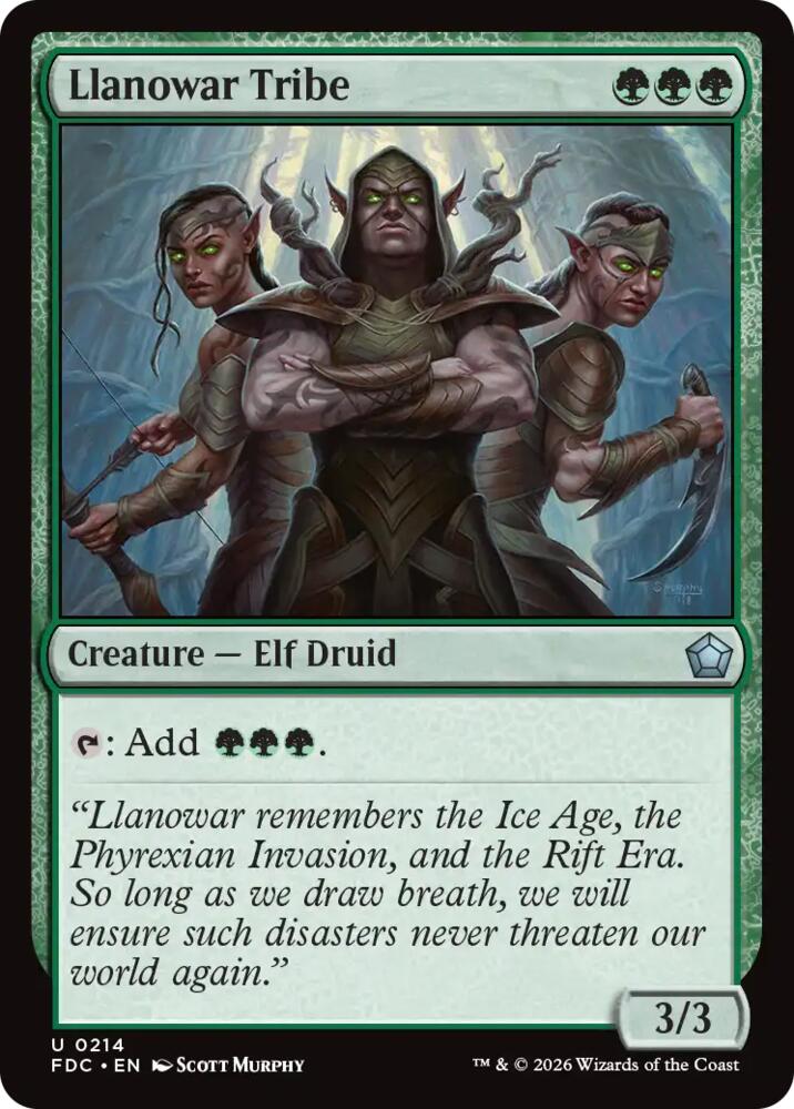 Llanowar Tribe (214) [Foundations Commander]