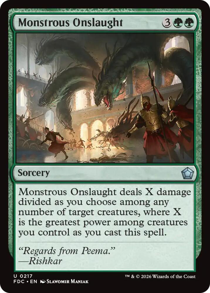 Monstrous Onslaught (217) [Foundations Commander]
