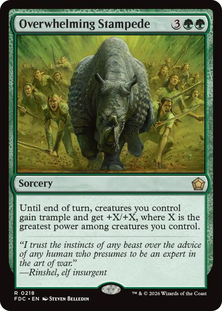 Overwhelming Stampede (218) [Foundations Commander]