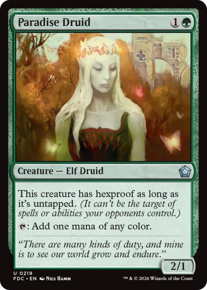 Paradise Druid (219) [Foundations Commander]